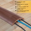Fleming Supply Floor Cord Protector Cover Cables, Wires, 3 Channel for Sidewalks/Walkways, Home/Office Brown, 4-feet 929959HGI